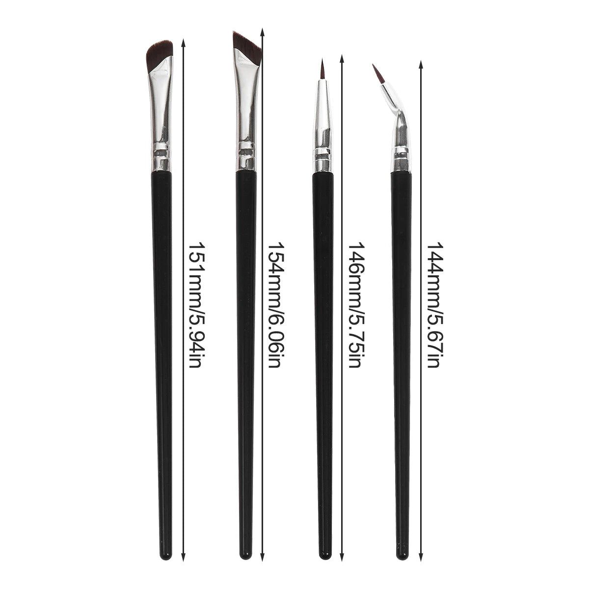 MAANGE-Ensemble de pinceaux de maquillage professionnels pour les yeux, fard à barrage, eye-liner, contour des yeux, outil de maquillage, 4 pièces - Lencensa 