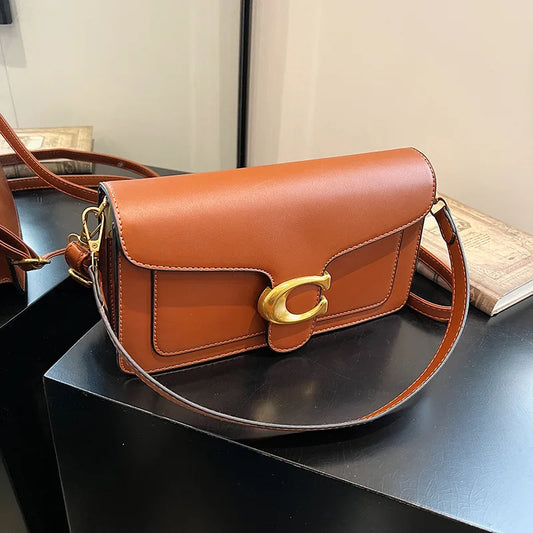 Luxe - Grade 2025 Sac à bandoulière carré exclusif pour femme - Solide - Couleur esthétique, Niche - Style Design et quotidien, élégant