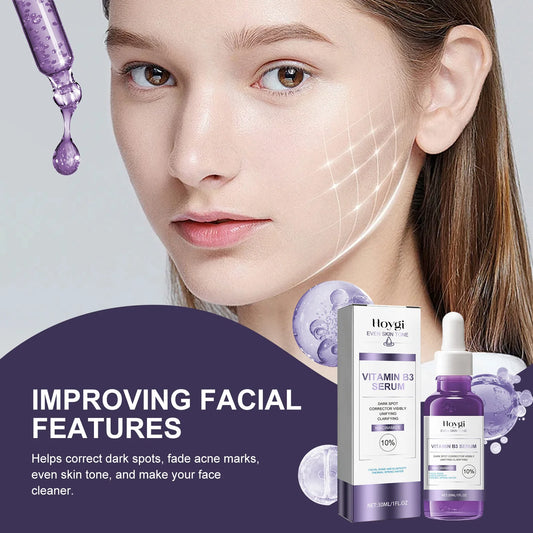 Sérum Anti-rides pour le visage, élimination des taches foncées, estompe les marques d'acné, ligne Fine lisse, raffermissant, raffermissant, vitamine B3, Essence hydratante