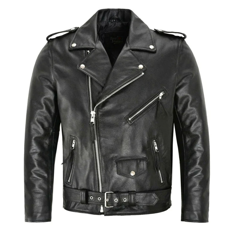 Veste Moto Premium Lencensa - Cuir PU Slim Fit - Qualité Exceptionnelle Mode