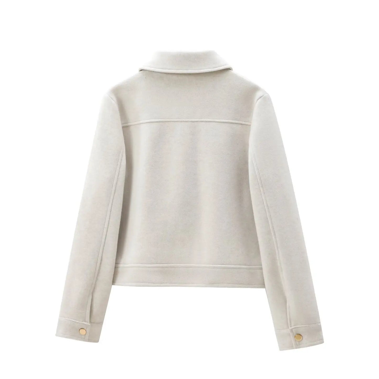 Veste à fermeture éclair pour femme, manteau d'hiver à manches longues avec poches, manteau court de rue élégant pour femme, nouvelle collection - Lencensa 