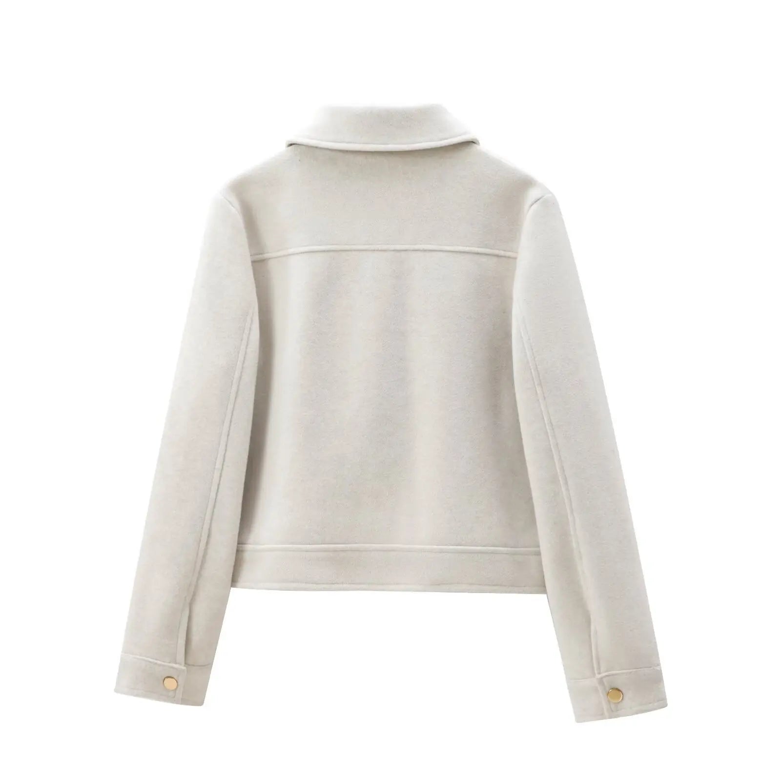 Veste à fermeture éclair pour femme, manteau d'hiver à manches longues avec poches, manteau court de rue élégant pour femme, nouvelle collection - Lencensa 