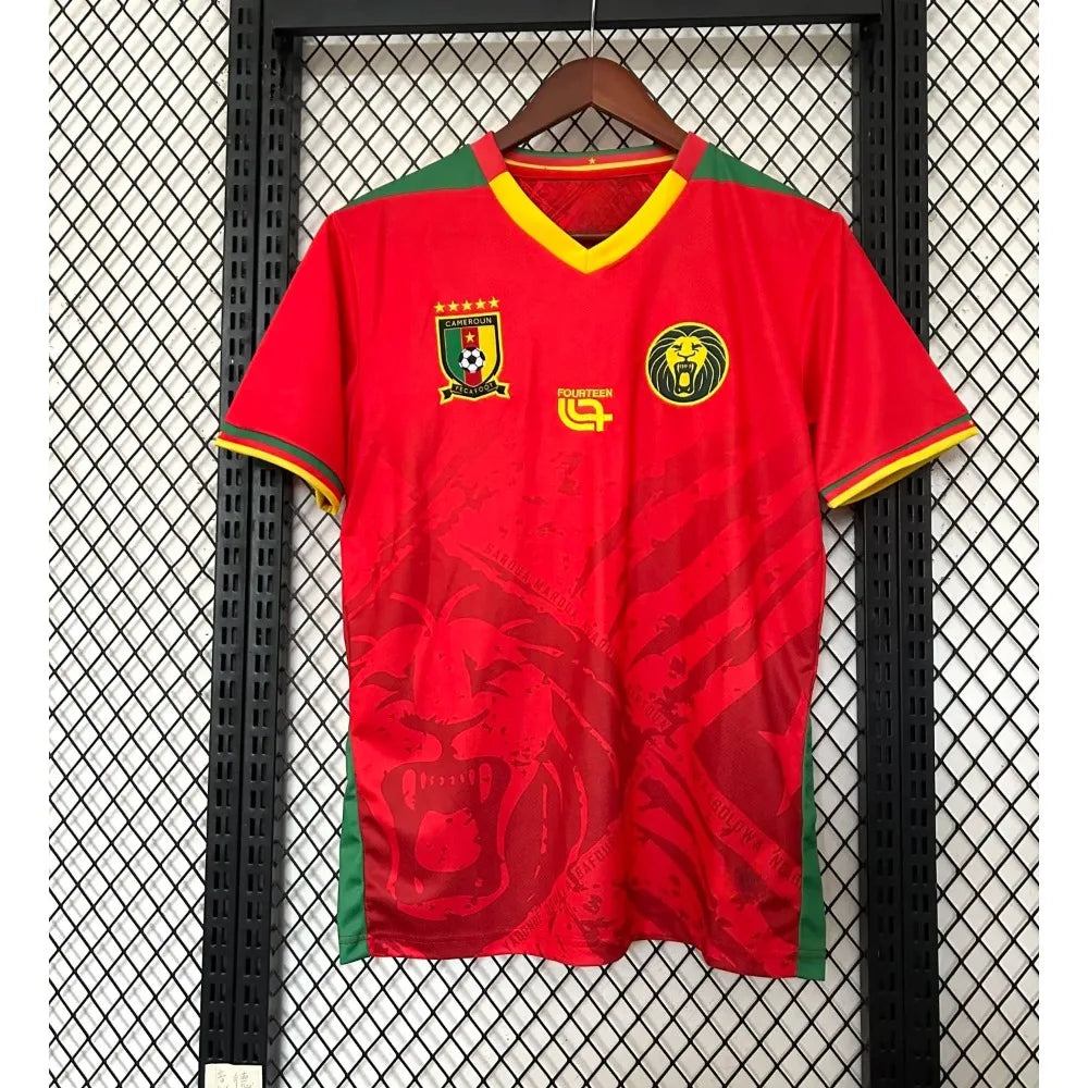 Maillot Cameroun 2025 Officiel - Jersey Fans Homme Femme Impression 3D Séchage Rapide - Lencensa 