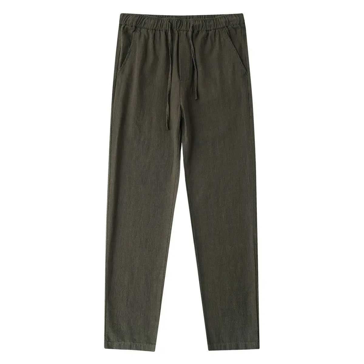 Pantalon Chino Homme Coton Lin - Jambes Larges Décontracté Baggy - Lencensa 