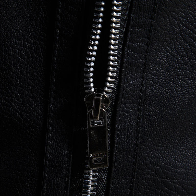 Manteau Cuir Premium Lencensa - Veste Moto Tactique Imperméable - Qualité Exceptionnelle - Lencensa 