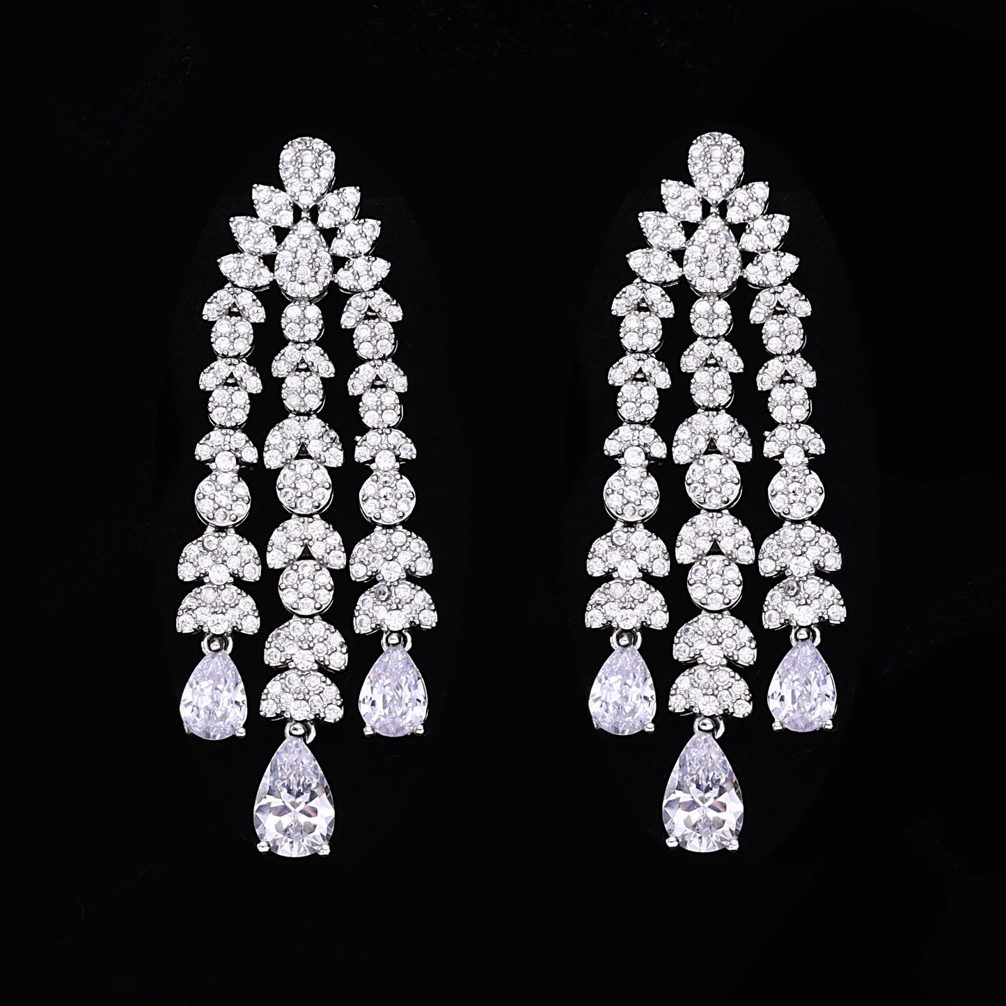 Ensemble de bijoux de mariée de luxe avec zircon cubique contre-indiqué, 4 pièces, vente chaude, Dubaï, 2024
