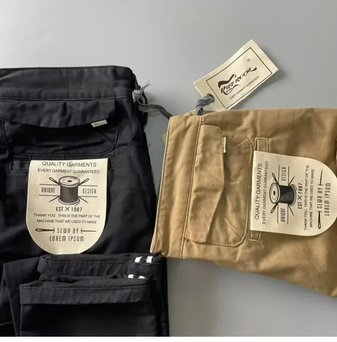 Pantalon Cargo Homme Coton - Style Américain Robuste Anti-Usure - Lencensa 