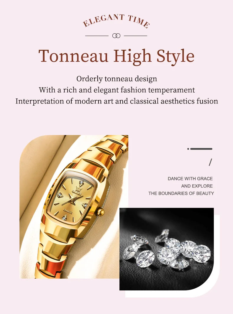 OLEVS 7006 Montres pour Femmes Top marque de luxe Original Quartz Montres Femmes étanche boîtier en acier tungstène bracelet lumineux Date