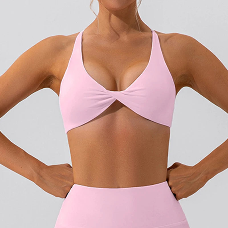 Brassière Sport Femme - Dos Croisé Respirante - Lencensa 