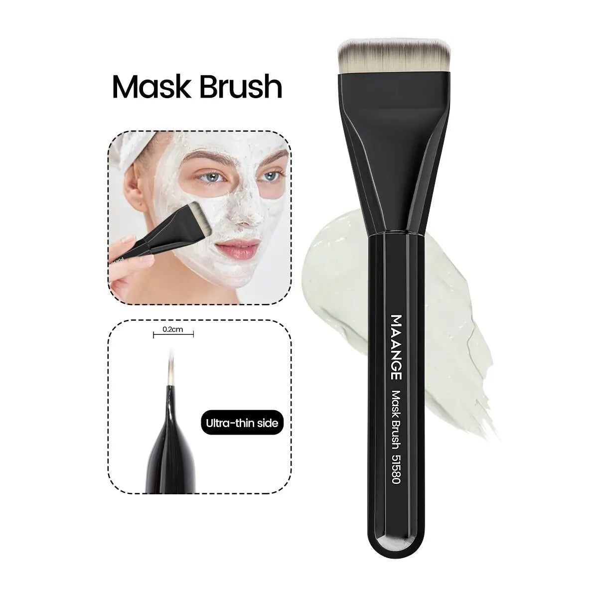 MAANGE 1 pièces masque Facial brosse tête plate correcteur fond de teint brosse doux visage pinceaux de maquillage outil de maquillage cosmétique pour masque peinture