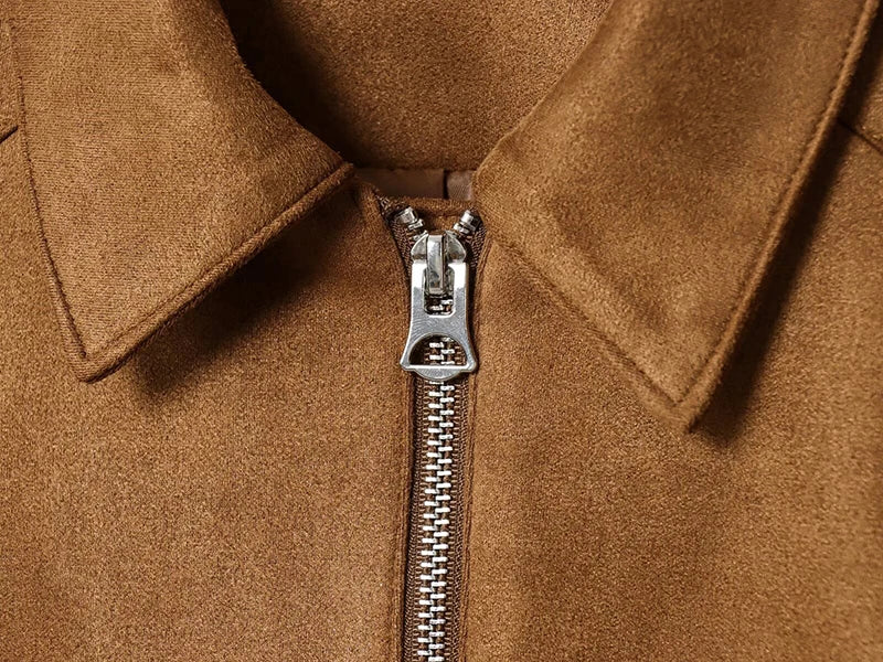 RAFZNB  lencensa femmes vestes courtes manteaux automne hiver mode fermeture éclair décoration à manches longues manteaux Streetwear vêtements de dessus pour femmes hauts