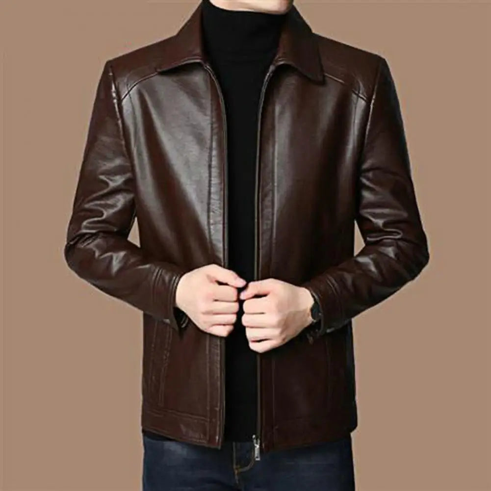 Veste Moto Premium Lencensa -  Cuir Col Montant - Qualité Exceptionnelle Automne