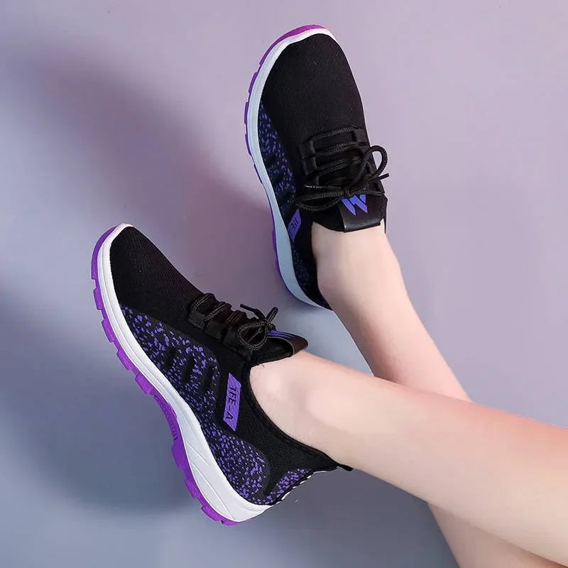 Lencensa - Baskets Plateforme Femme Premium | Chaussures Sport Maille de Qualité Supérieure