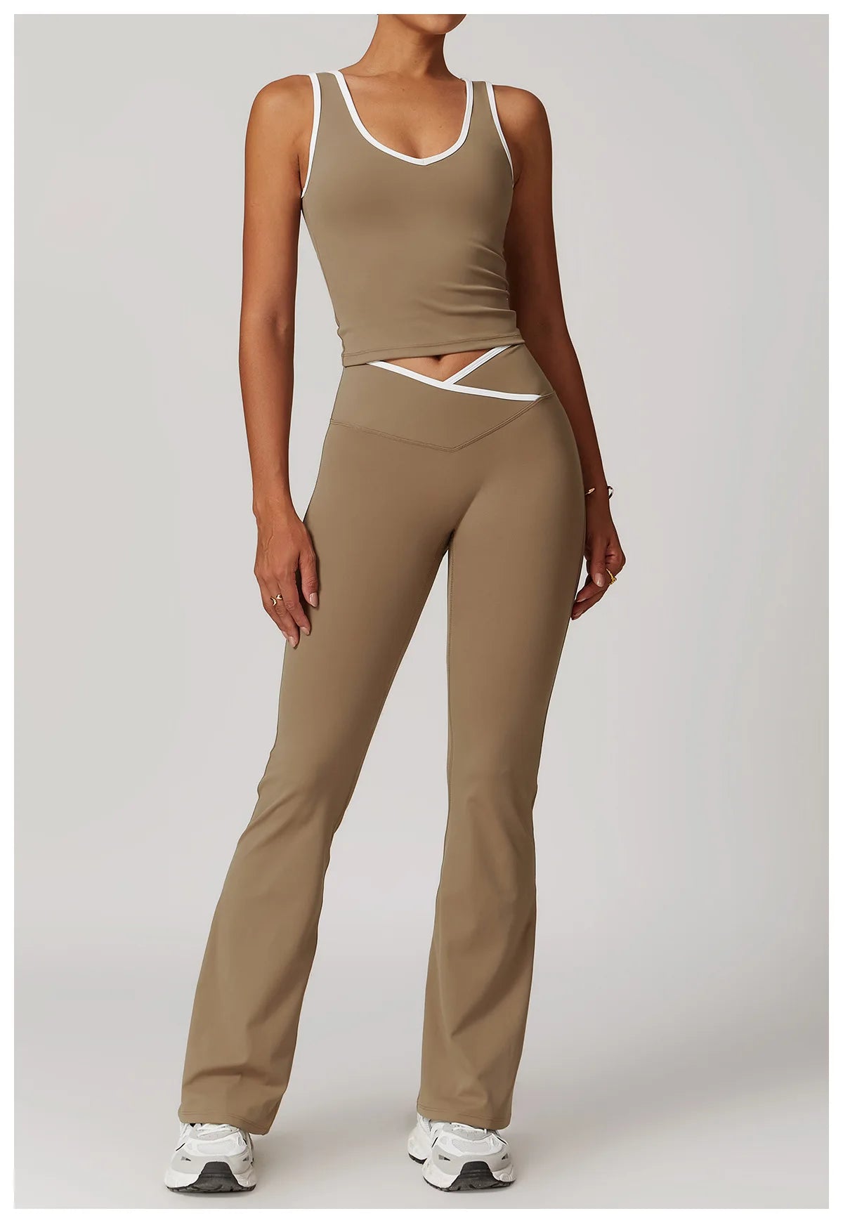 Ensemble Yoga Femme 2 Pièces - Legging Taille Haute + Brassière Sport - Lencensa 