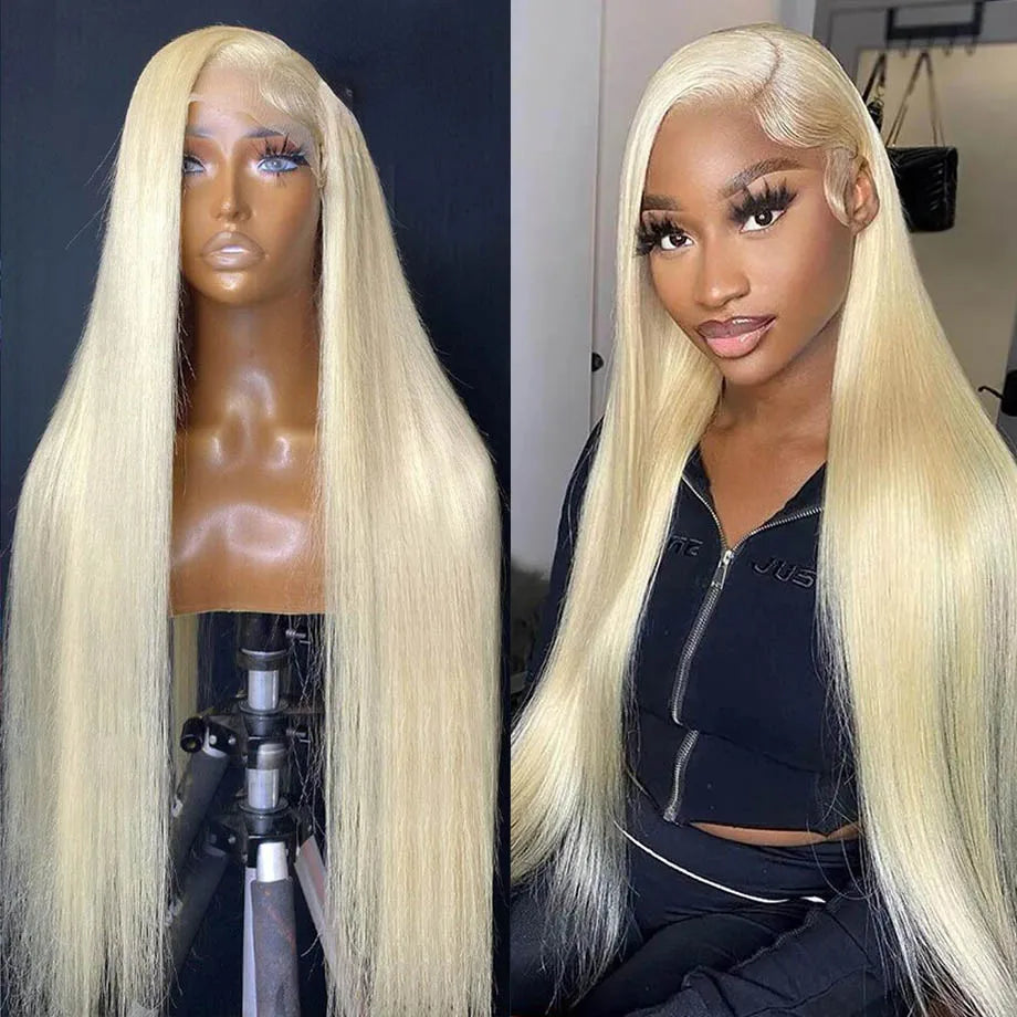 Perruque Lace Front Wig brésilienne naturelle lisse-Sophia, blond 613, 13x6, 13x4, perruque Lace Frmetals transparente, pour femmes africaines