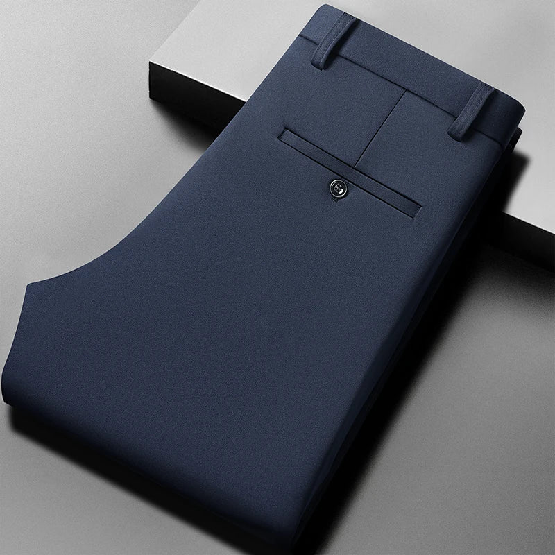 Pantalon Homme Été Extensible - Tissu Soyeux Sans Repassage - Lencensa 