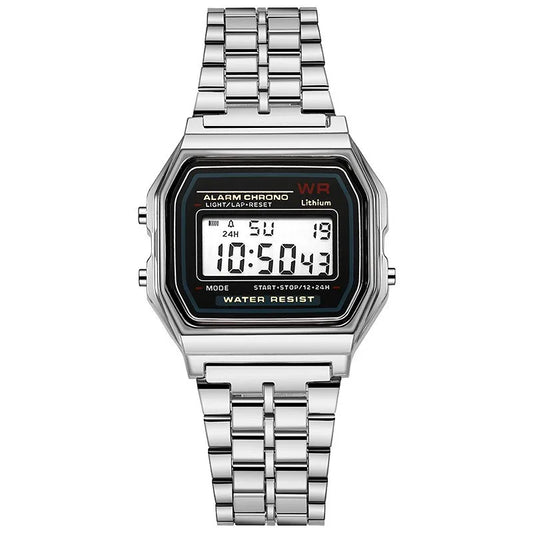 Montres de luxe en or Rose pour femmes, affichage numérique électronique, Style rétro, horloge pour hommes