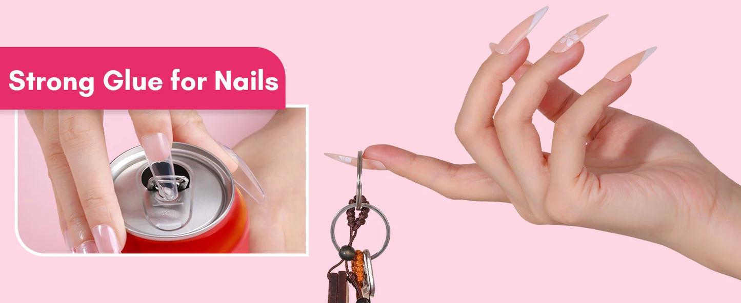Makartt Dissolvant de colle et de colle à ongles super fort, déboucheur de colle rapide |   Facile retrait avec un applicateur compte-gouttes pour presse sur les ongles