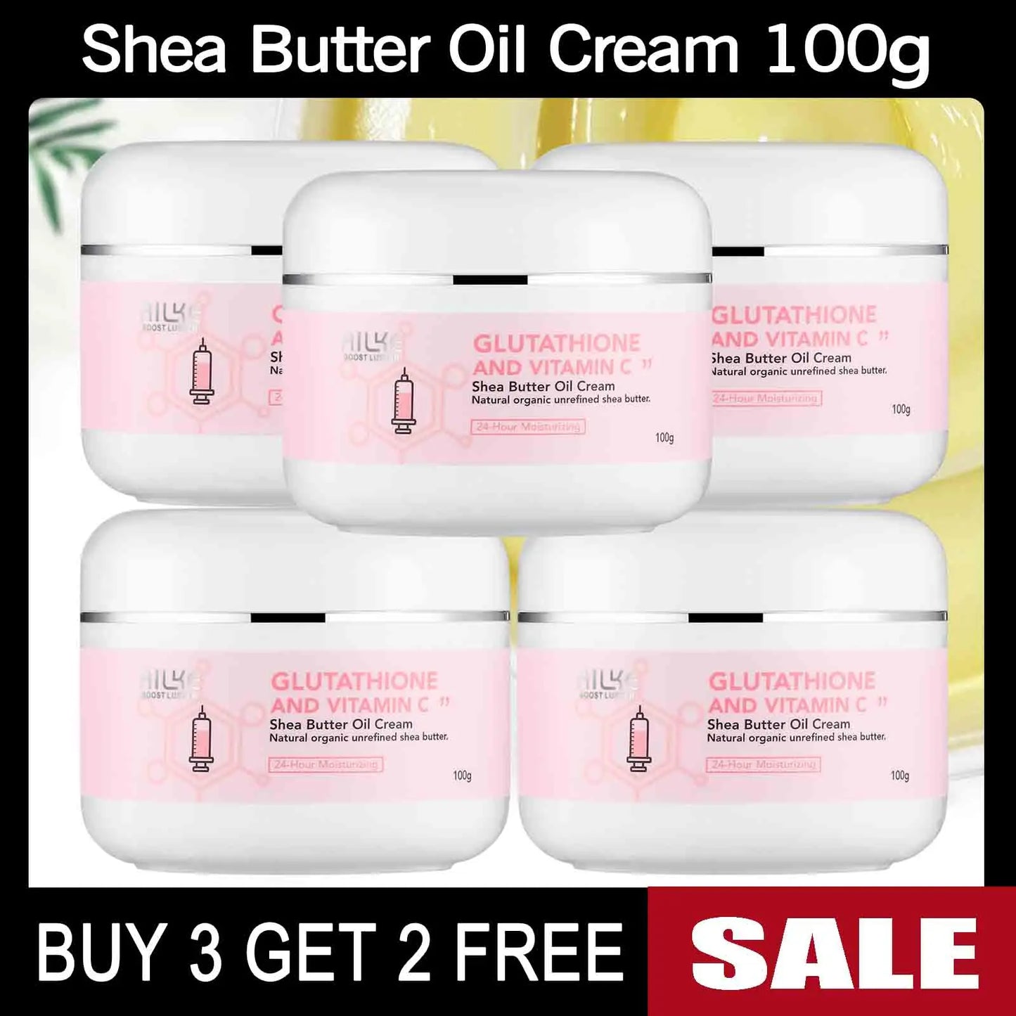 AILKE-Crème hydratante blanchissante pour le visage, élimine les taches noires, soins de la peau du visage, gratitude, corps, glutathion, vitamine C, peau noire, nouvel ensemble