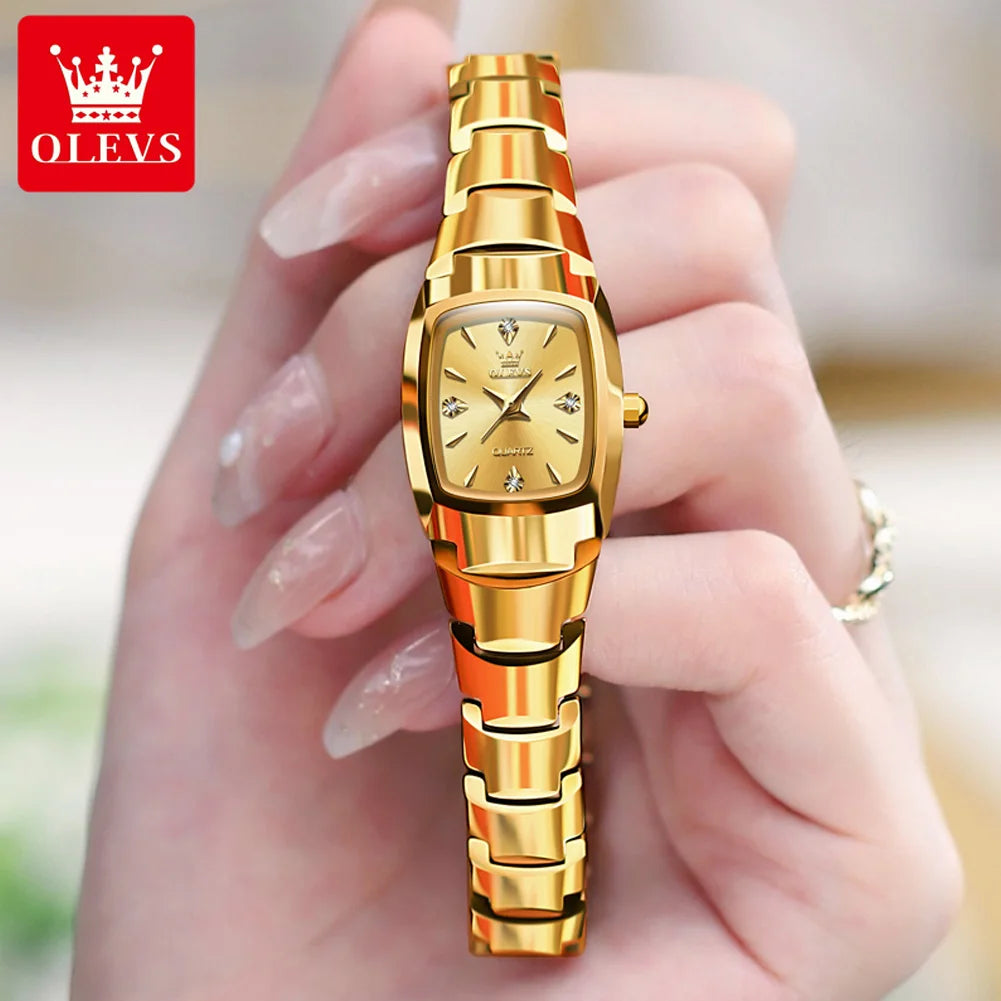 OLEVS 7006 Montres pour Femmes Top marque de luxe Original Quartz Montres Femmes étanche boîtier en acier tungstène bracelet lumineux Date