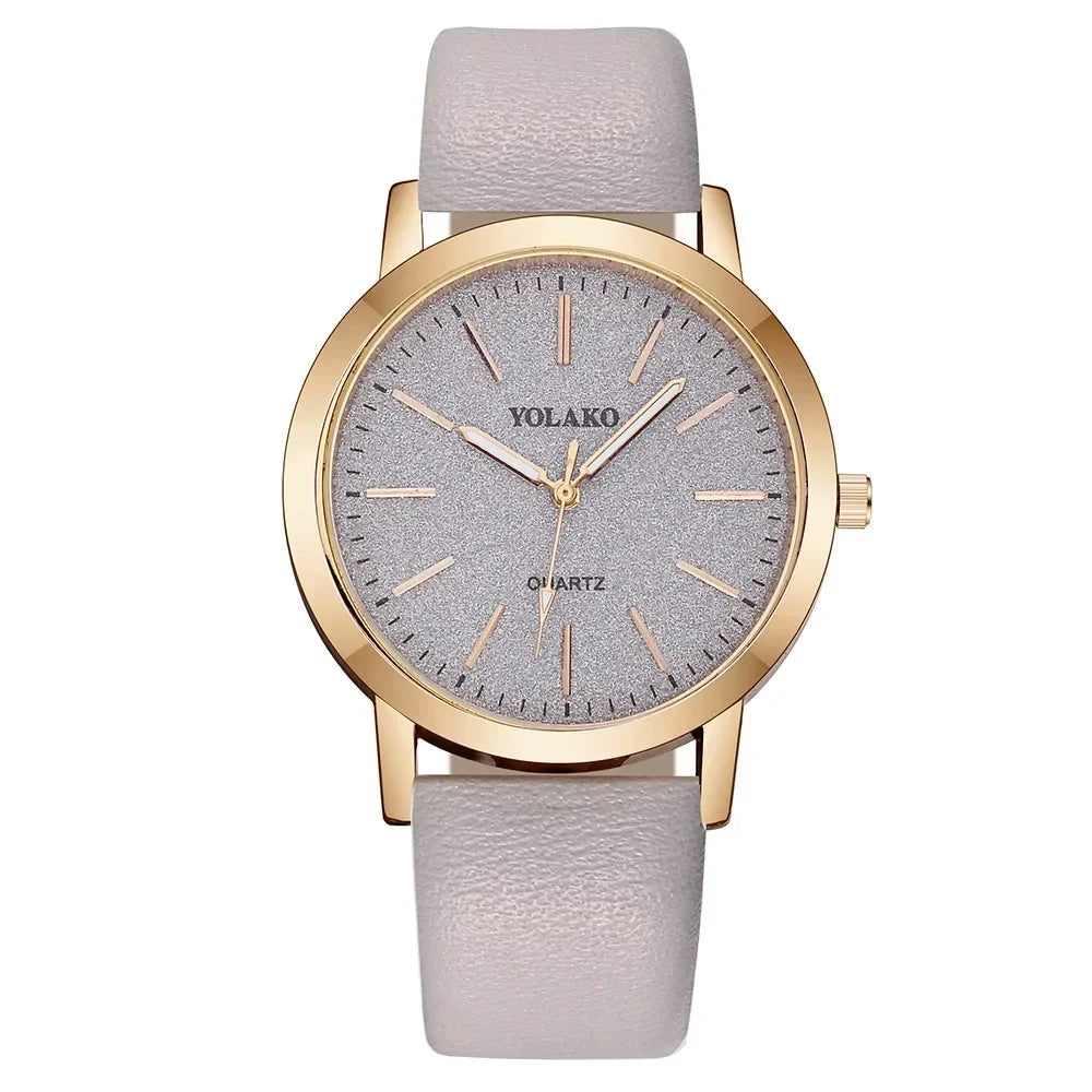 Montre-bracelet en cuir à quartz pour femme, montres pour femme, marque de luxe, mode féminine