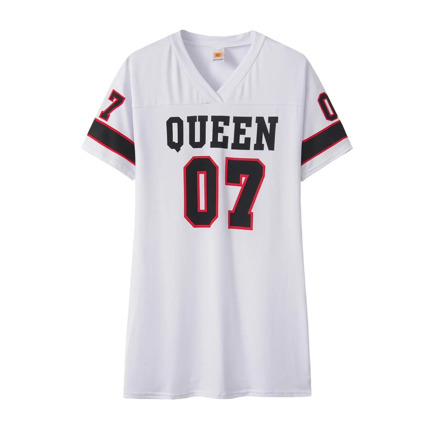 T-shirt Femme Col V Imprimé - Haut Décontracté Été