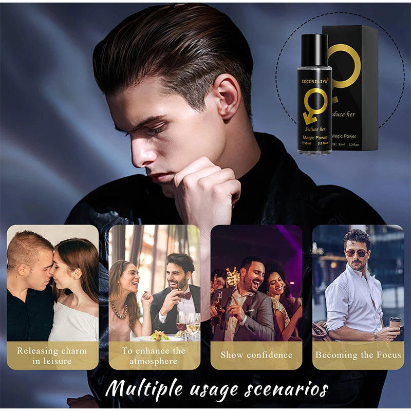 Sexuellement de phéromone séduisant pour hommes et femmes, parfum charmant pour attirer les femmes, parfum flirtant pour les rencontres, spray corporel longue durée, 90ml