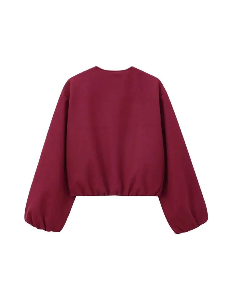 Veste Bombardier Femme Surdimensionnée - Manteau Zippé Tendance