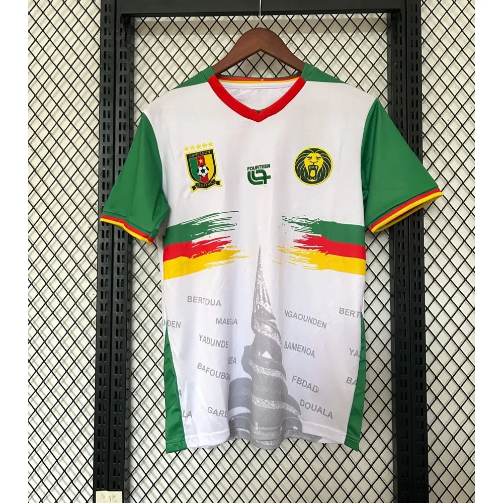 Maillot Cameroun 2025 Officiel - Jersey Fans Homme Femme Impression 3D Séchage Rapide - Lencensa 