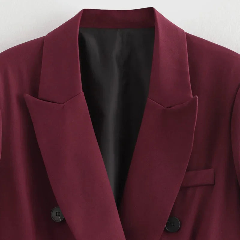 femmes Blazers bureau longue Blazer femme 2025 à manches longues surdimensionné Blazer pour vêtements d'extérieur pour femmes Vintage nouveaux manteaux - Lencensa 