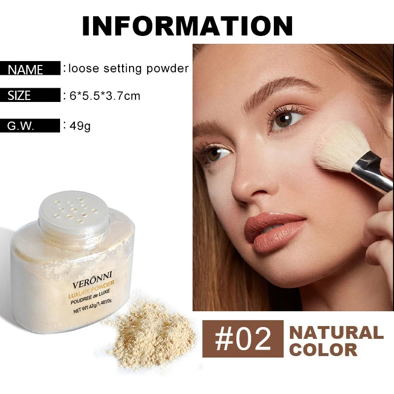 Kit de maquillage pour le visage, 3 pièces, comprend un fond de teint liquide à couverture complète de 15ml, primaire de maquillage hydratant et une poudre libre, résistant à la sueur