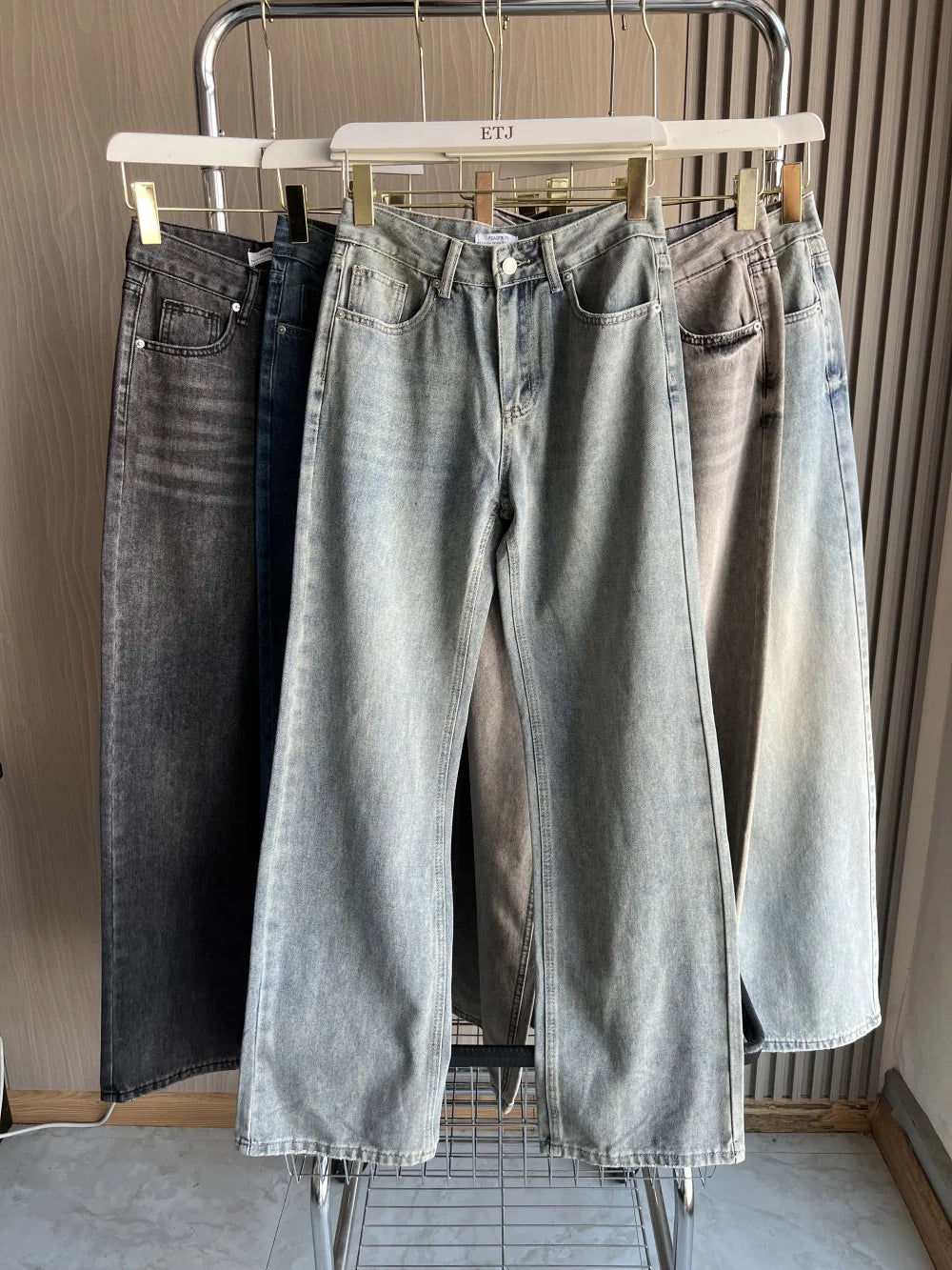 Jean Premium Femme Z1975 - Denim Haute Qualité Taille Droite Y2K 2025