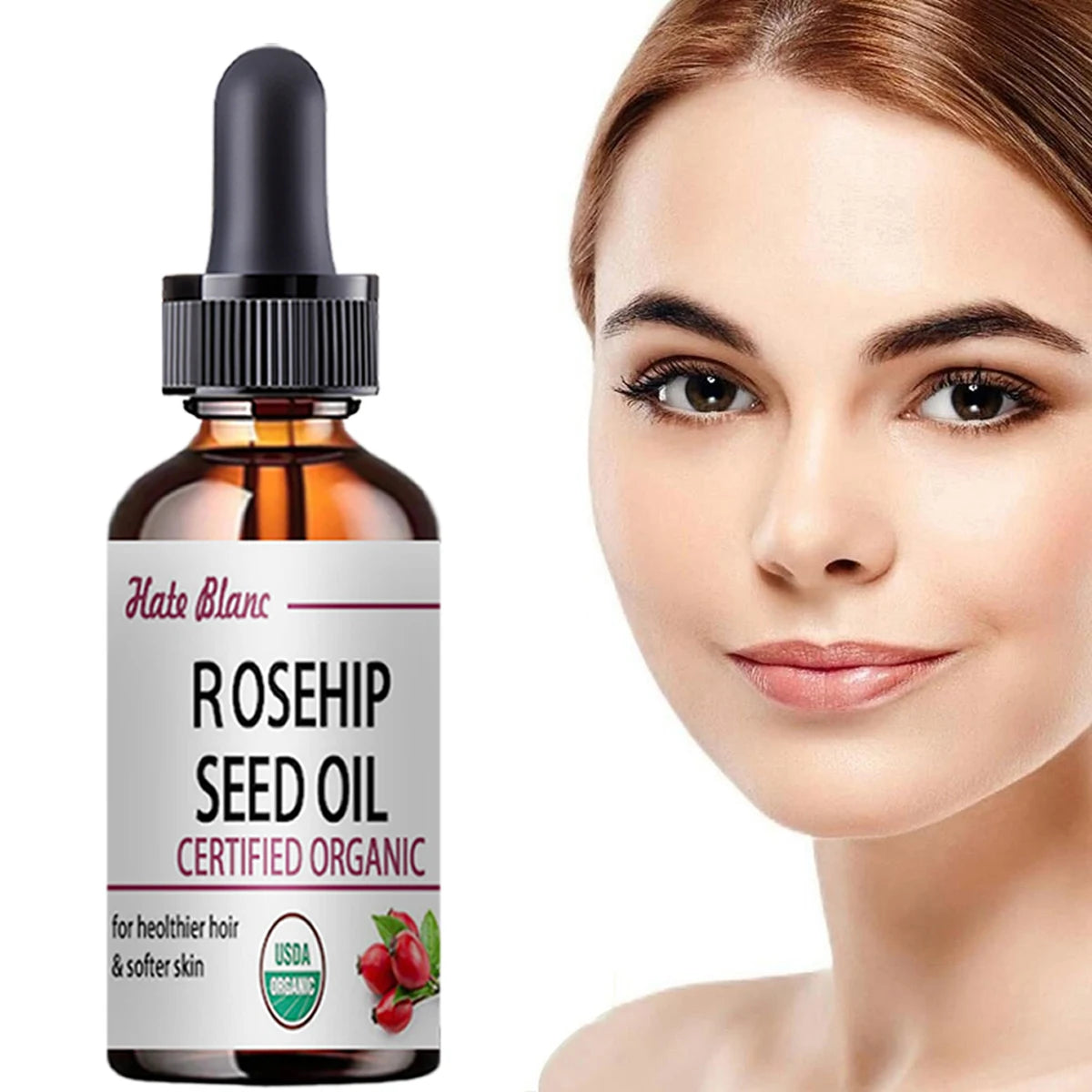 Huile Essentielle Rose Musquée - Pure Hydratante Anti-Âge Éclat du Teint - Lencensa 