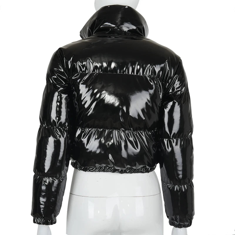 Cardigan Femme Col Montant Y2K - Manteau Streetwear Automne Hiver