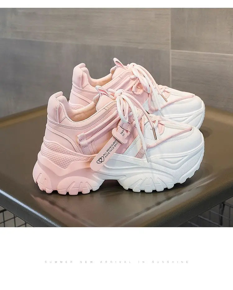 Baskets Femme Plateforme - Chaussures Décontractées Printemps