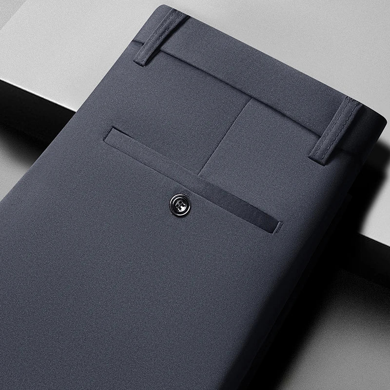 Pantalon Homme Été Extensible - Tissu Soyeux Sans Repassage - Lencensa 