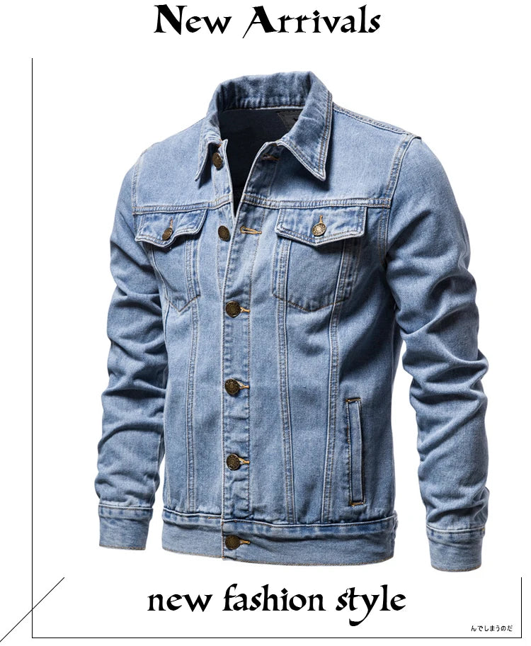 Veste Denim Premium Lencensa - Moto Vintage Coupe Ajustée - Qualité Exceptionnelle 2025