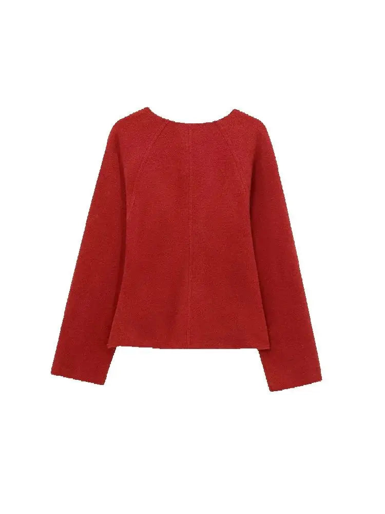 Manteau Laine Premium Lencensa Femme - Veste Ceinturée Haute Qualité Col V