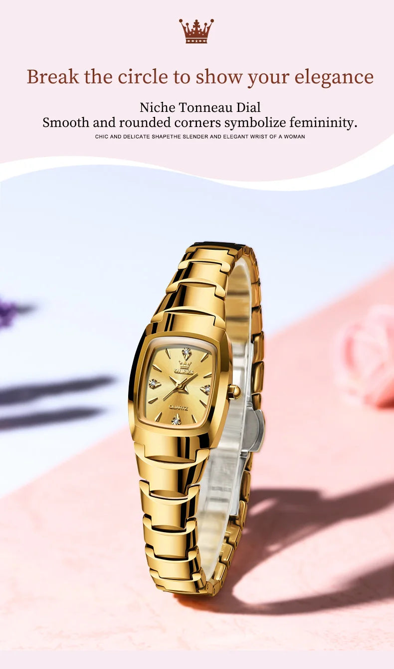 OLEVS 7006 Montres pour Femmes Top marque de luxe Original Quartz Montres Femmes étanche boîtier en acier tungstène bracelet lumineux Date