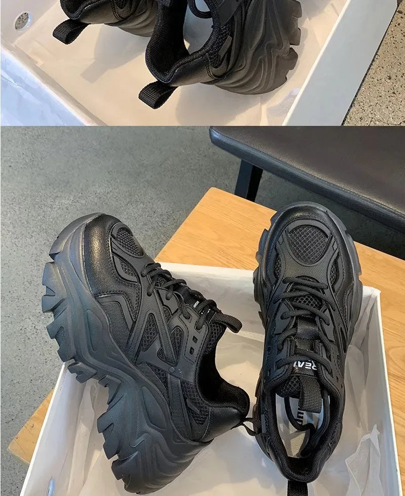 Baskets Femme Plateforme - Chaussures Sport Décontractées Été