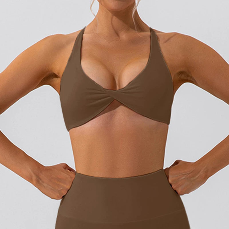 Brassière Sport Femme - Dos Croisé Respirante - Lencensa 