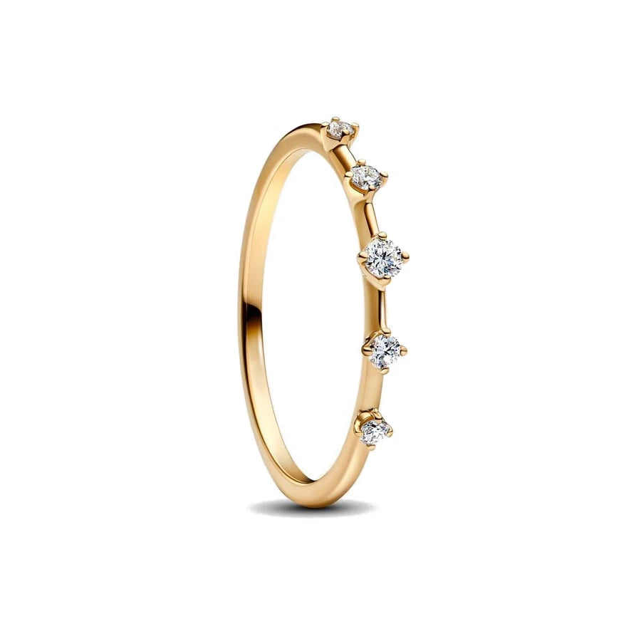 Miniso 925 originaux argent 18K plaqué or princesse voiture coeur Mickey Minnie bague de mariage ensemble pour femme Tiki bijoux cadeau de fête