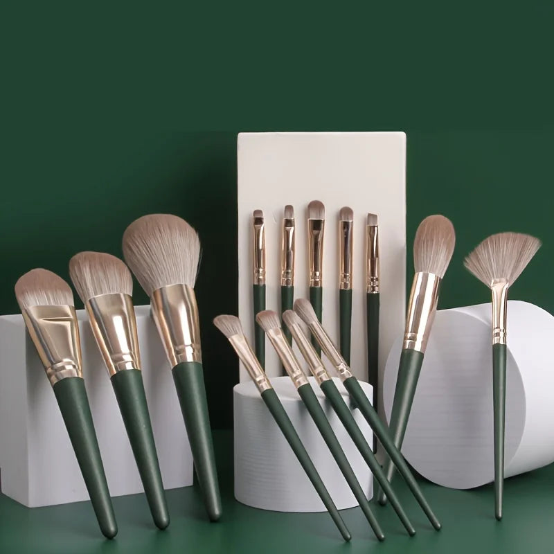 Ensemble de pinceaux de maquillage 14 pièces, poils en Nylon doux, pinceau de fond de teint, pinceau de fard à paupières, ensemble de pinceaux de maquillage multifonctions de voyage