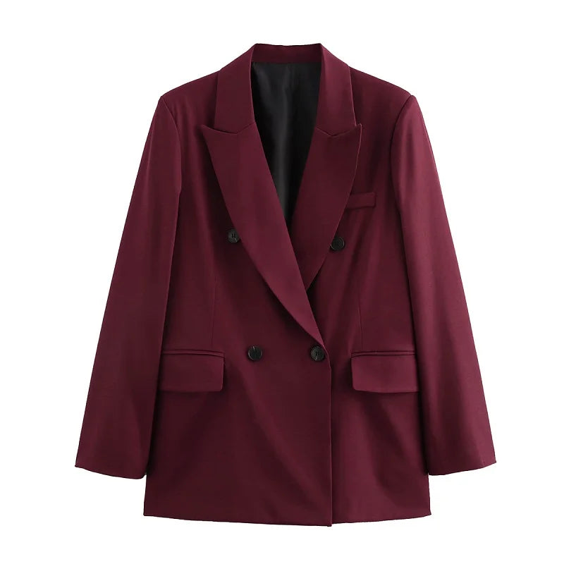 femmes Blazers bureau longue Blazer femme 2025 à manches longues surdimensionné Blazer pour vêtements d'extérieur pour femmes Vintage nouveaux manteaux - Lencensa 