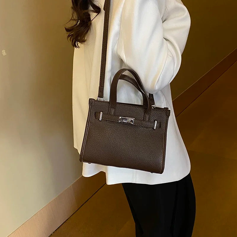 Sac messager élégant pour femme – Sac fourre-tout en cuir de marque de luxe avec sangle réglable