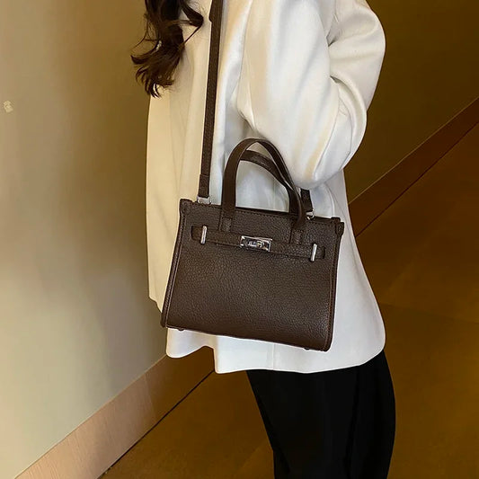 Sac messager élégant pour femme – Sac fourre-tout en cuir de marque de luxe avec sangle réglable