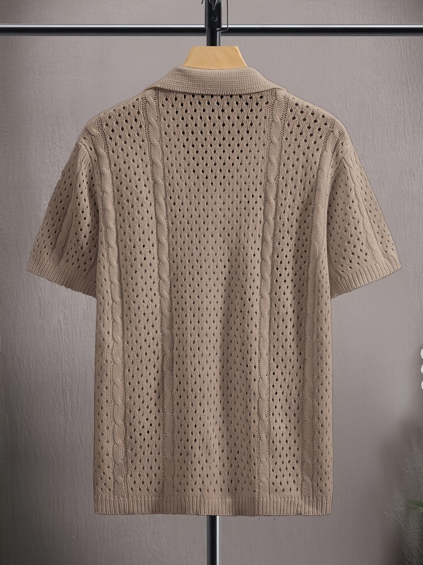 Pull Léger Lencensa - Maille Ouverte Boutonnée Casual Homme