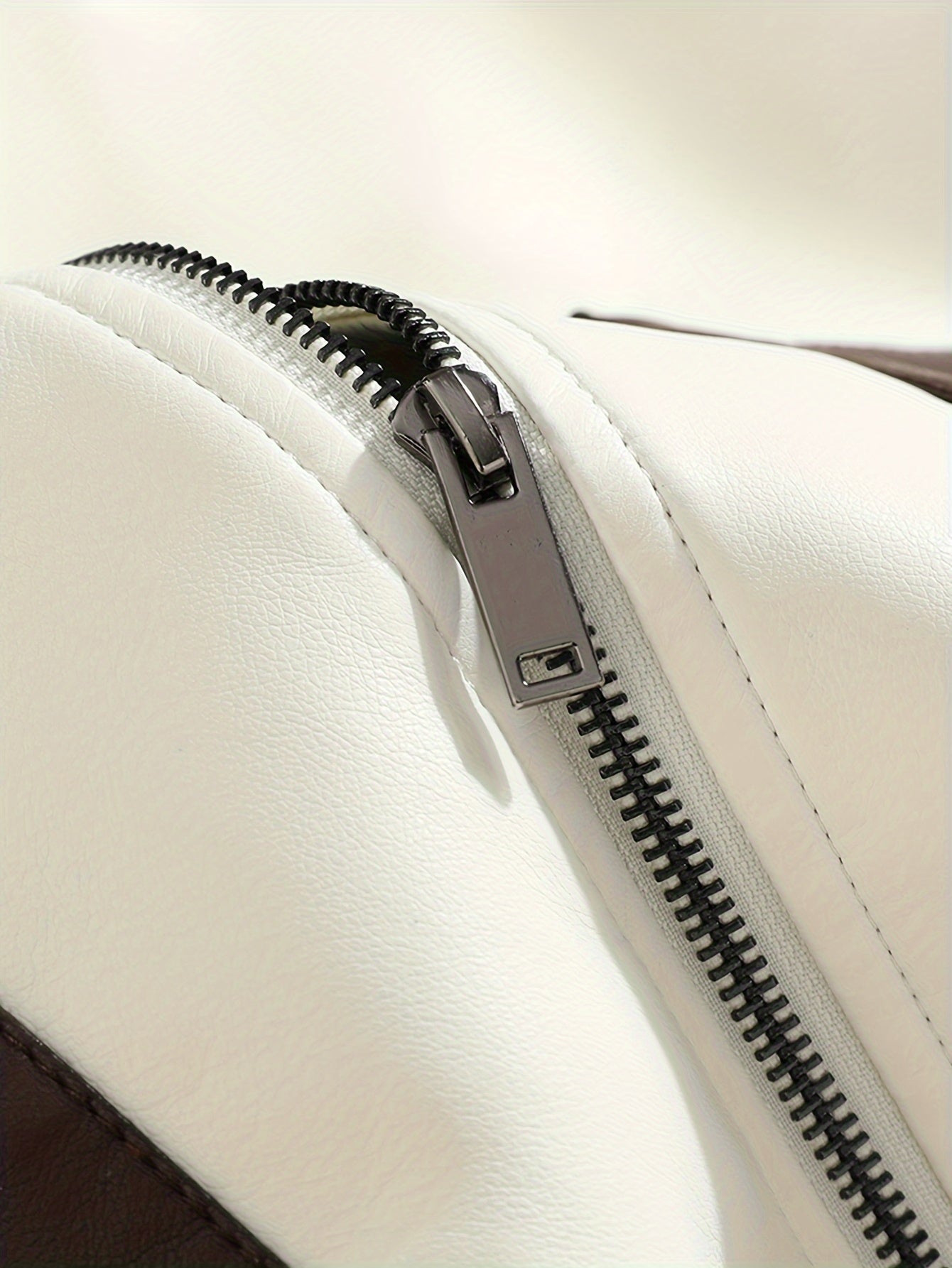 Veste Homme Simili Cuir - Bomber Beige et Marron - Lencensa 