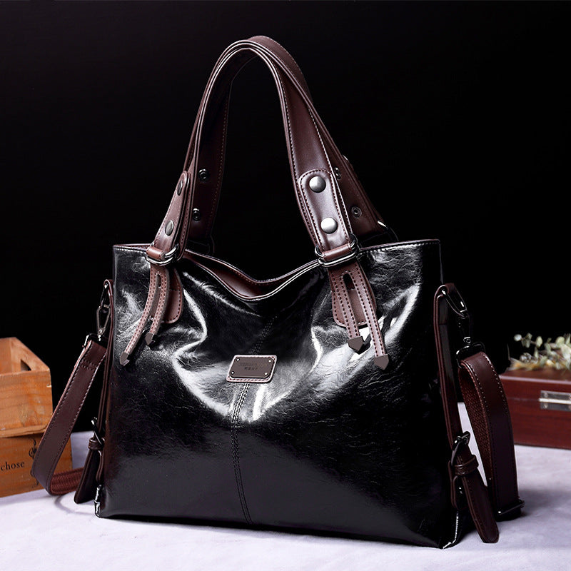 Tote Soft Leather Shoulder Bag - Lencensa 