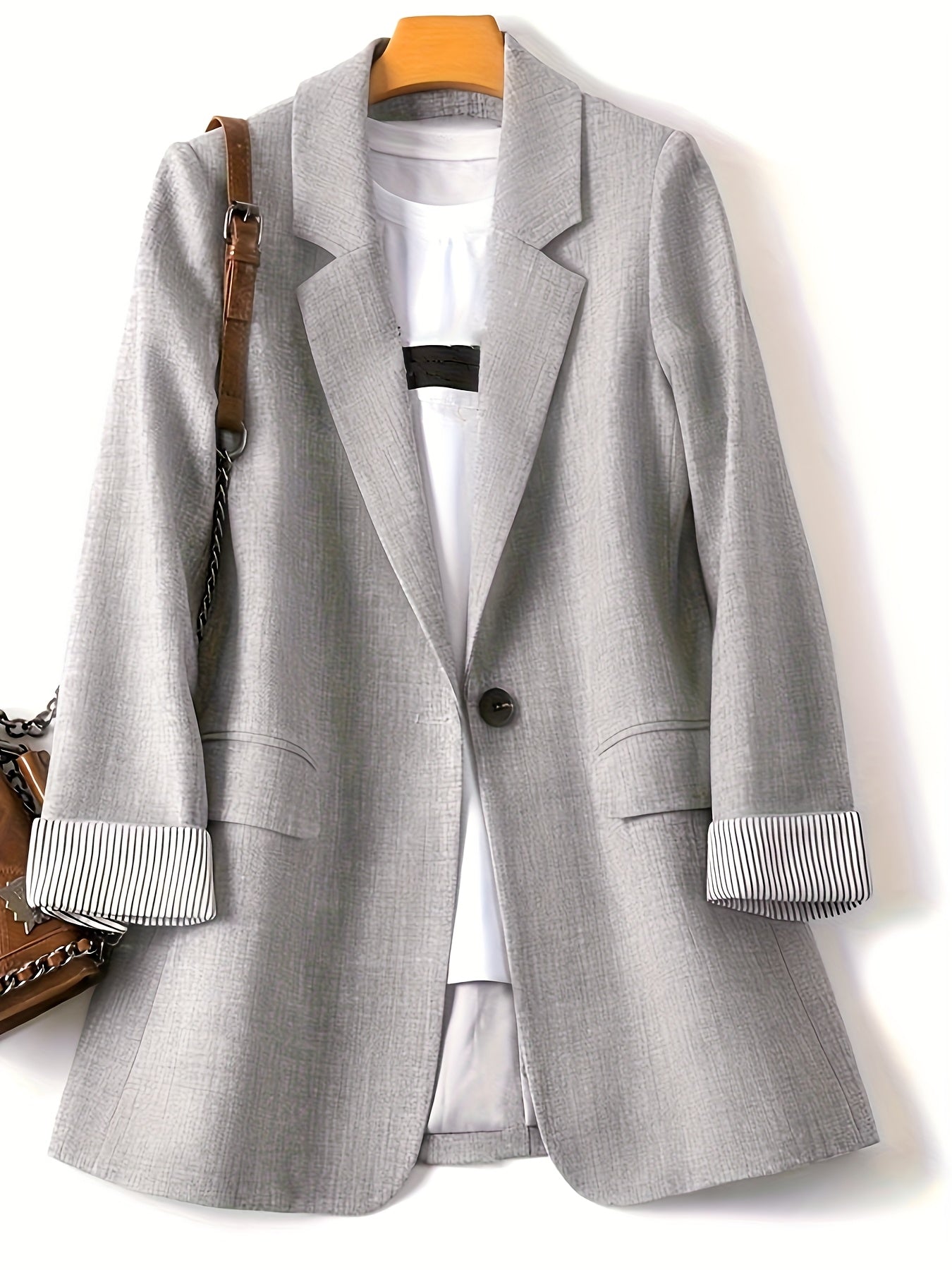 Internet Celebrity Women's Loose-Fit Casual Jacket for Spring and Autumn, Small Suit Top - Lencensa 